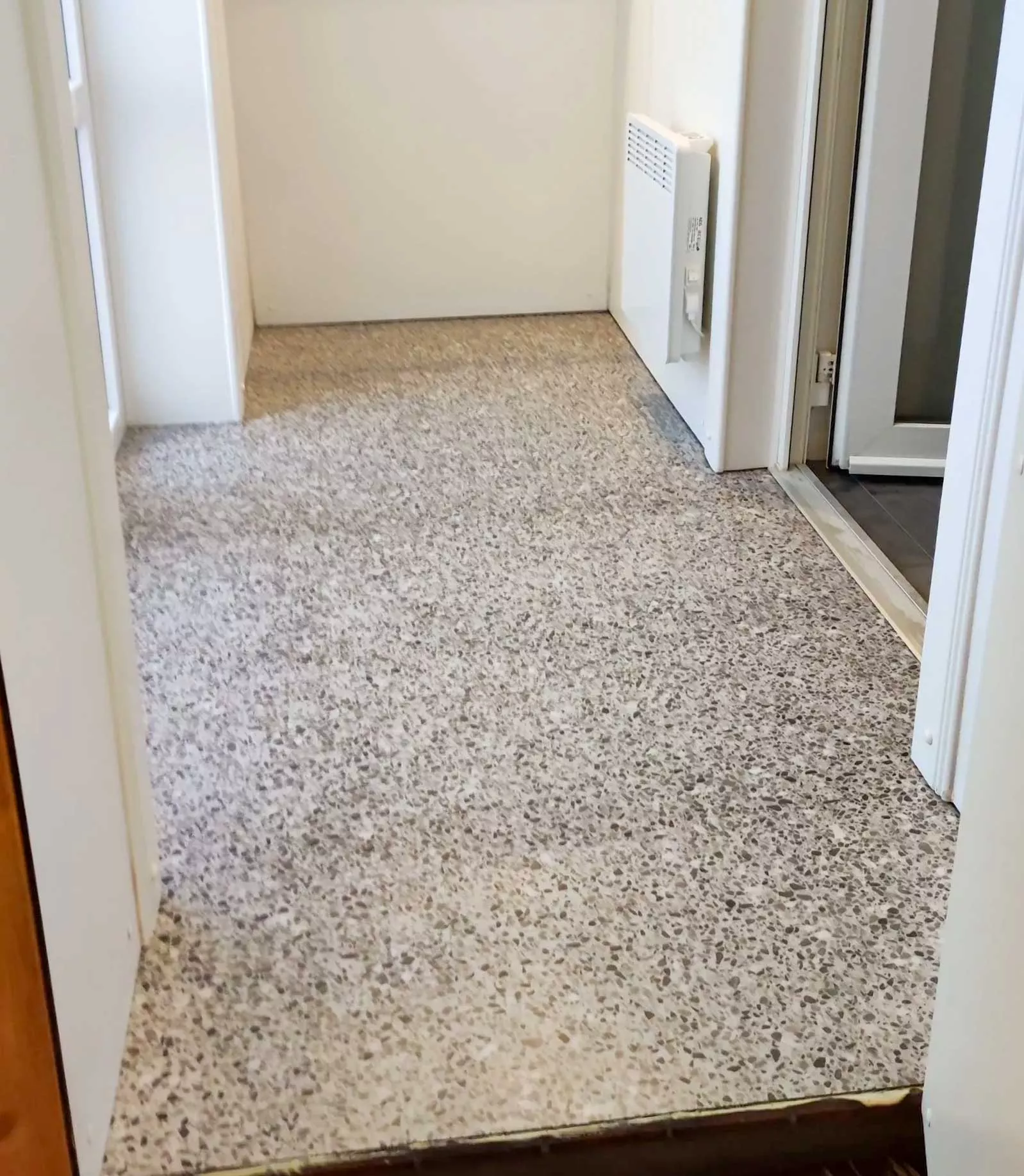 Bodenverlegung: hier haben wir gerade einen Boden verlegt